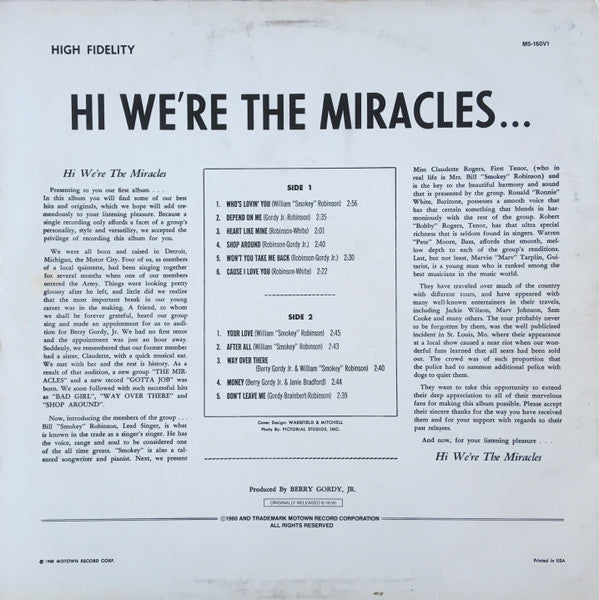 Hi... We're The Miracles