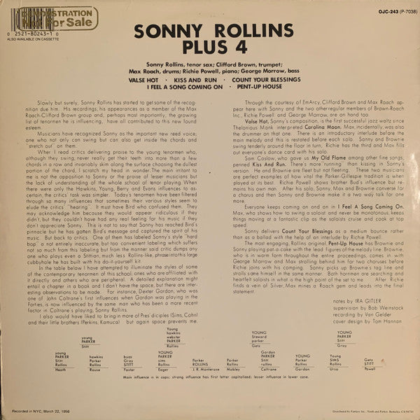 Release: Plus 4-Vinyl-US-1986-OJC-243, P-7038-1270685