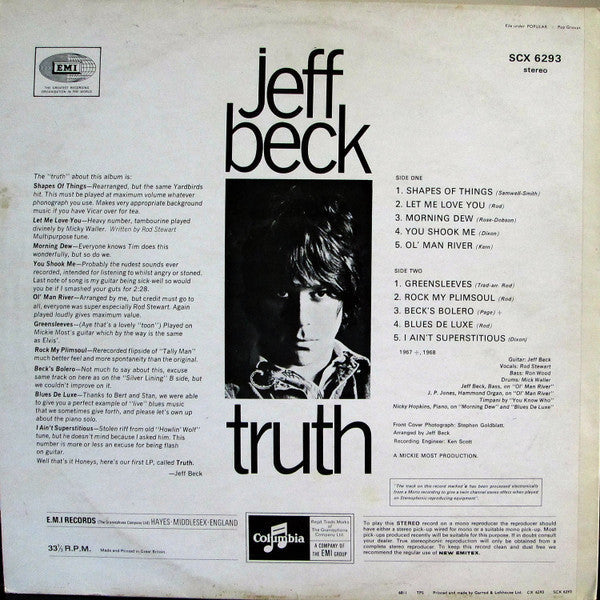 Release: Truth-Vinyl-UK-None-SCX 6293-6970216