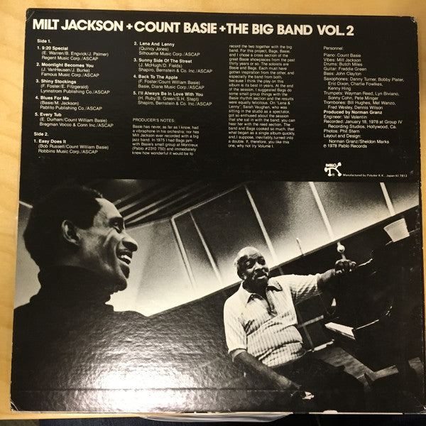 Milt Jackson + Count Basie + The Big Band Vol. 2