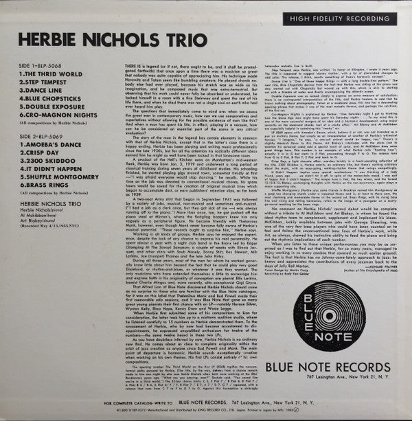 Herbie Nichols Trio
