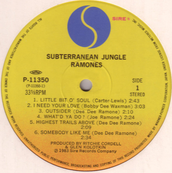 Master Release: Subterranean Jungle by Ramones