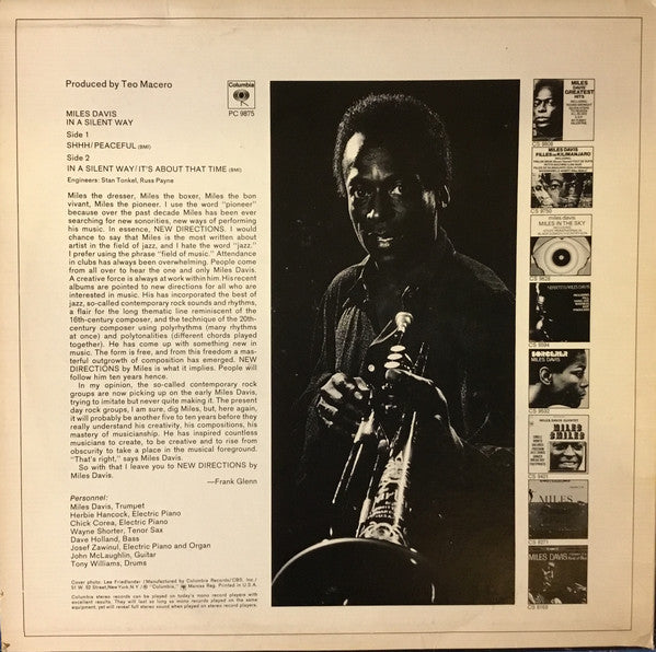 Release: In A Silent Way-Vinyl-US-1977-PC 9875-9833332