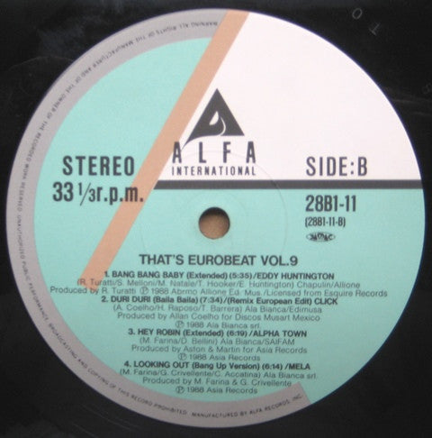 That's Eurobeat Vol. 9