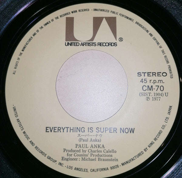 Master Release: Everything Is Super Now by Paul Anka