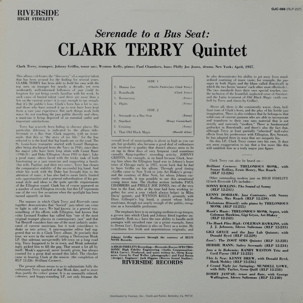 Master Release: Serenade To A Bus Seat by Clark Terry Quintet