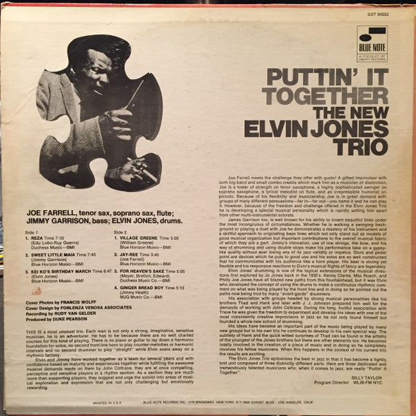 Release: Puttin' It Together-Vinyl-US-1973-BST 84282, BST-84282-9662809