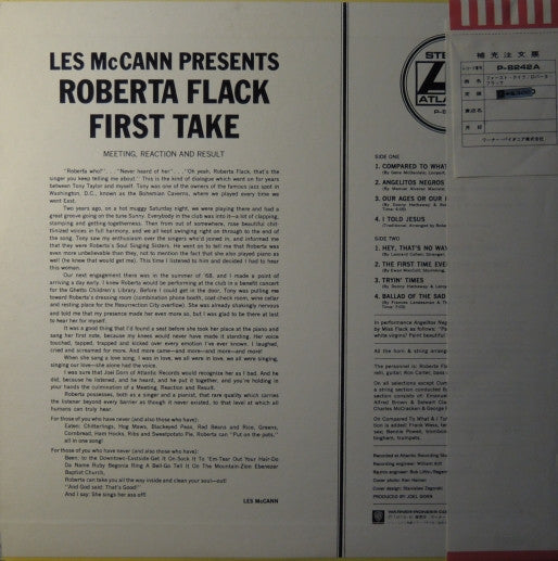 Release: First Take-Vinyl-Japan-1973-P-8242A-4252491