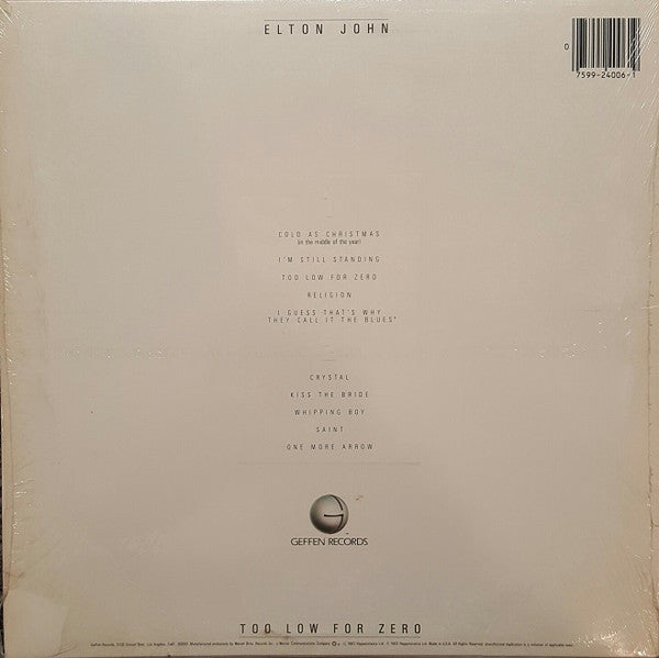 Release: Too Low For Zero-Vinyl-US-1983-GHS 4006-9339341