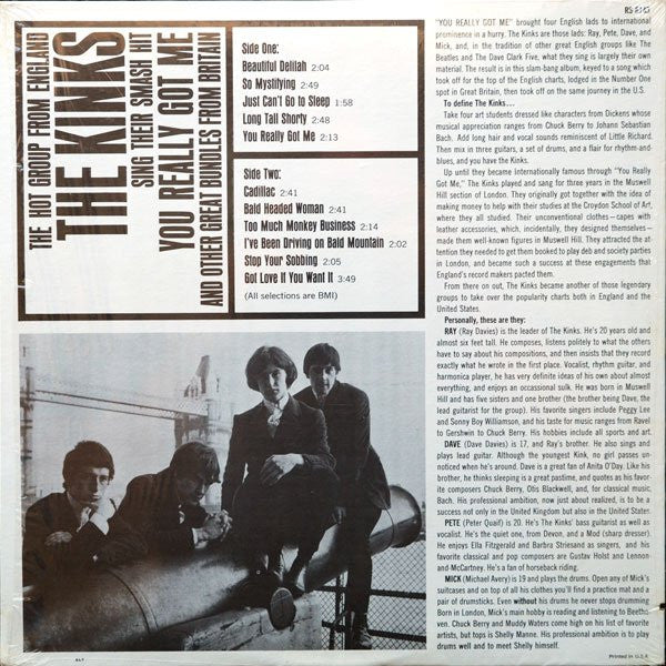 Release: Kinks-Vinyl-US-None-RS-6143, RS 6143, 6143-2930333