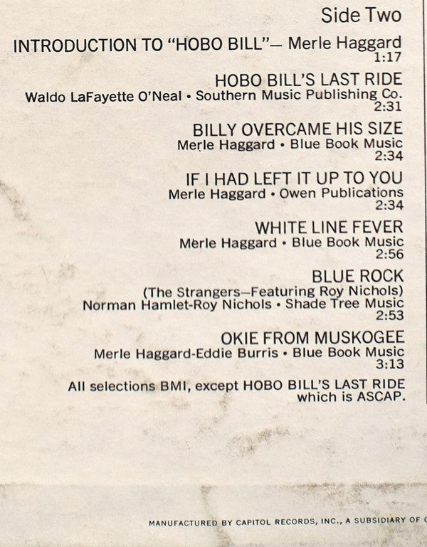 Okie From Muskogee (Recorded "Live" In Muskogee, Oklahoma)