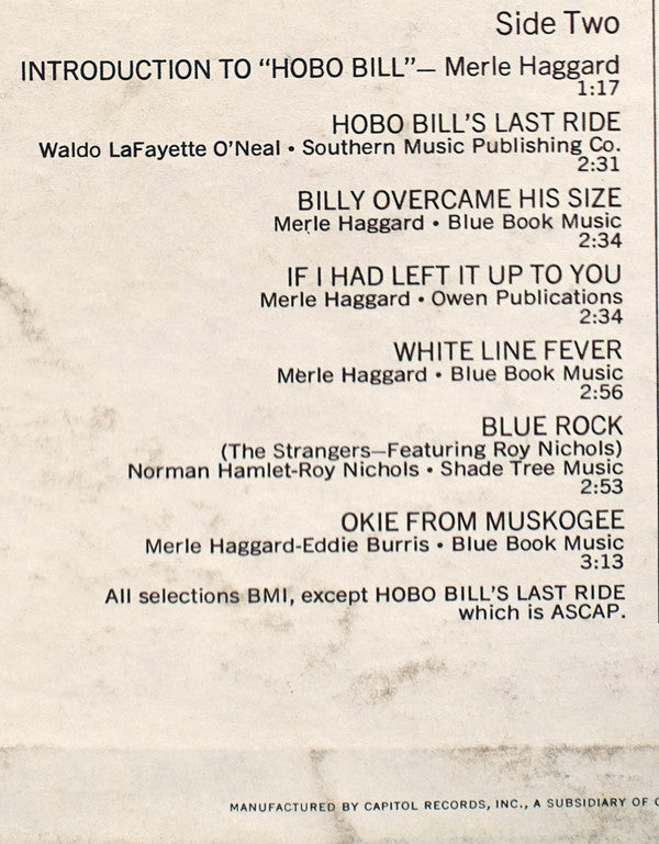 Okie From Muskogee (Recorded "Live" In Muskogee, Oklahoma)