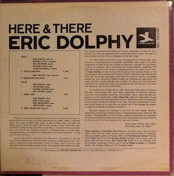 Master Release: Here And There by Eric Dolphy