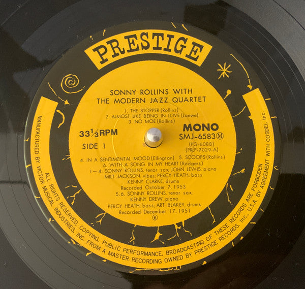 Sonny Rollins With The Modern Jazz Quartet