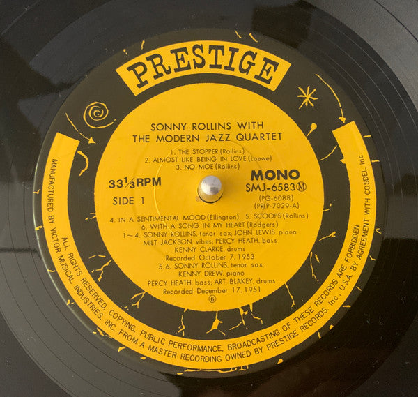 Sonny Rollins With The Modern Jazz Quartet