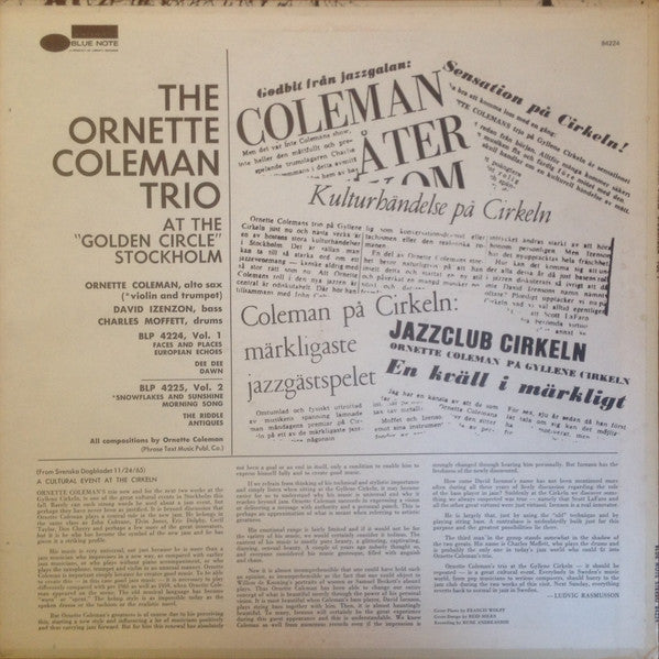 Release: At The "Golden Circle" Stockholm (Volume One)-Vinyl-US-None-84224, BST 84224-9994190