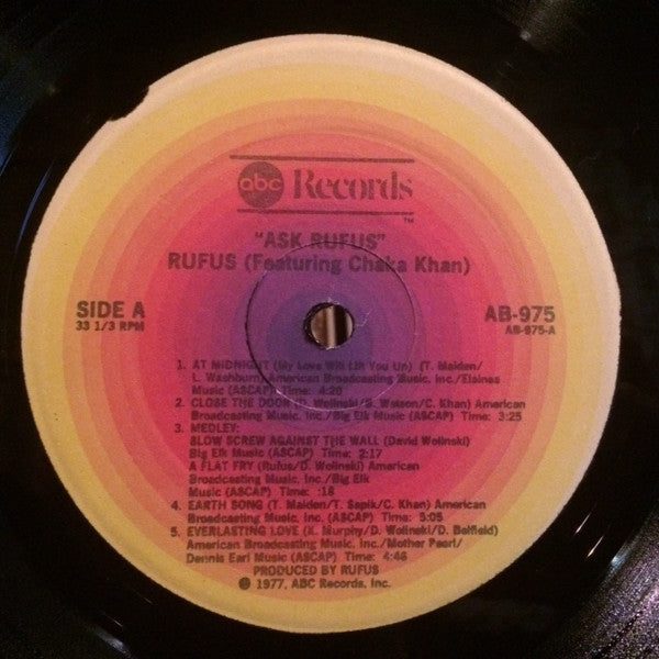 Release: Ask Rufus-Vinyl-US-1977-AB-975, AB975-7797503