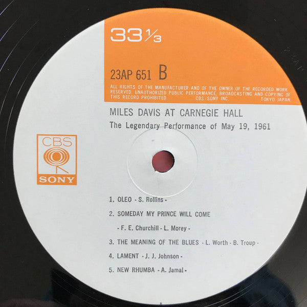 Miles Davis At Carnegie Hall