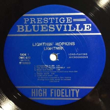 Lightnin' (The Blues Of Lightnin' Hopkins)