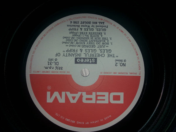 The Cheerful Insanity Of Giles, Giles And Fripp