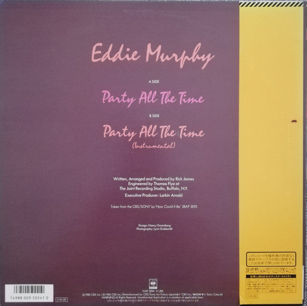 Release: Party All The Time-Vinyl-Japan-1985-12AP 3094-1780729