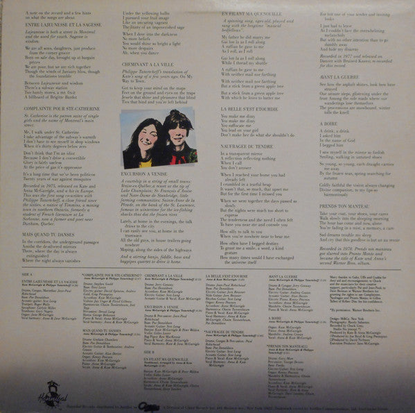 Master Release: French Record by Kate & Anna McGarrigle