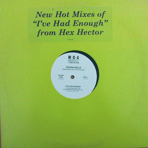 Master Release: I've Had Enough (Dance Mixes) by Regina Belle