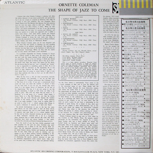 Release: The Shape Of Jazz To Come-Vinyl-Japan-1976-P-7510A-2776761