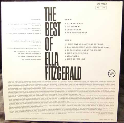 Release: The Best Of Ella Fitzgerald-Vinyl-France-None-V6-4063, V 6 - 4063-1688080
