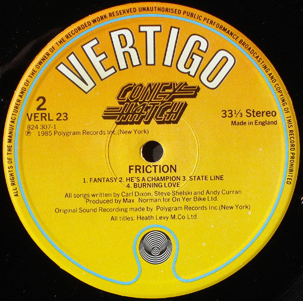 Release: Friction-Vinyl-UK-1985-VERL 23-1151771