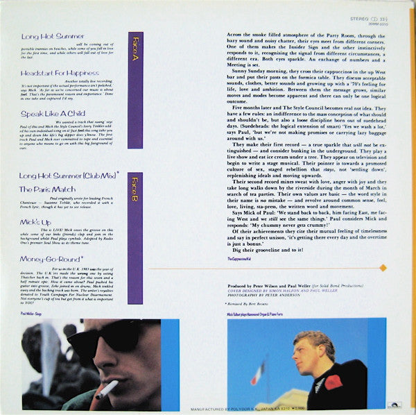 Release: Introducing: The Style Council-Vinyl-Japan-1983-20MM 0310-2276557