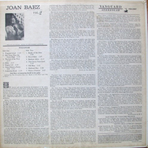 Release: Joan Baez, Vol. 2-Vinyl-US-1964-VSD-2097-1482493
