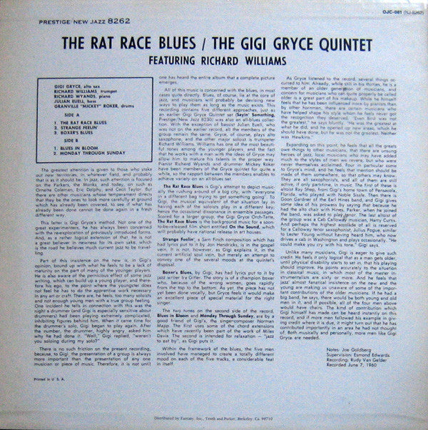 Master Release: The Rat Race Blues by Gigi Gryce