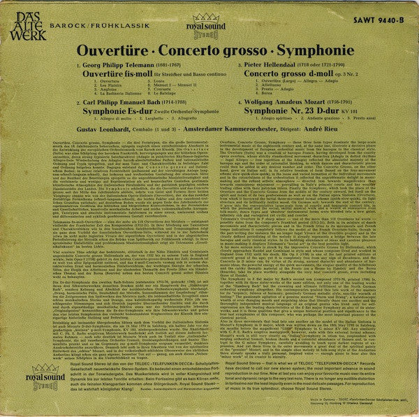 Overtüre • Concerto Grosso • Symphonie