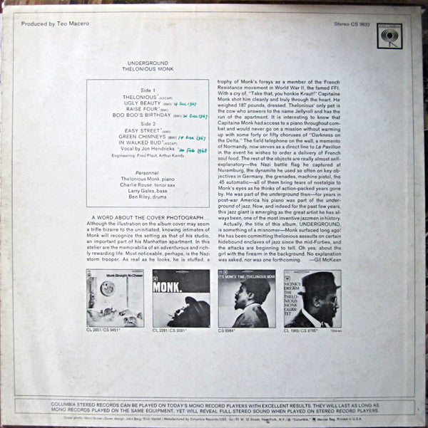 Release: Underground-Vinyl-US-1968-CS 9632-2831310