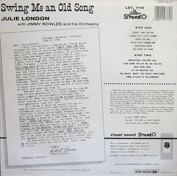 Swing Me An Old Song