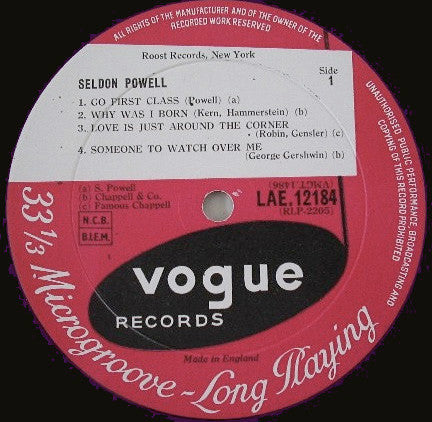 Release: Seldon Powell Plays-Vinyl-UK-1959-LAE.12184-1559490