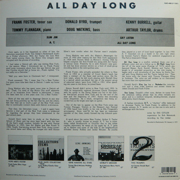Release: All Day Long-Vinyl-US-1990-OJC-456, P-7081-1251882