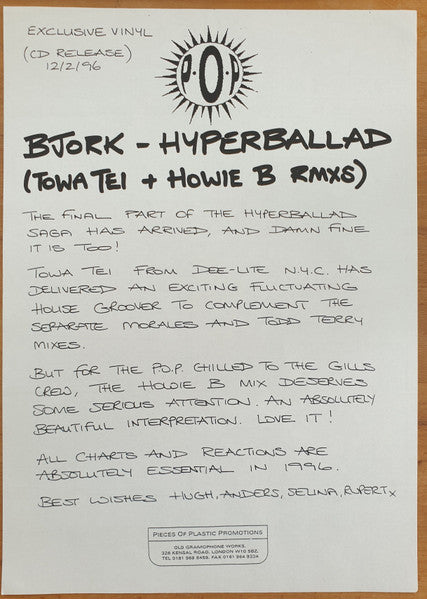 Hyperballad (T. Tei / Howie B. Mixes)