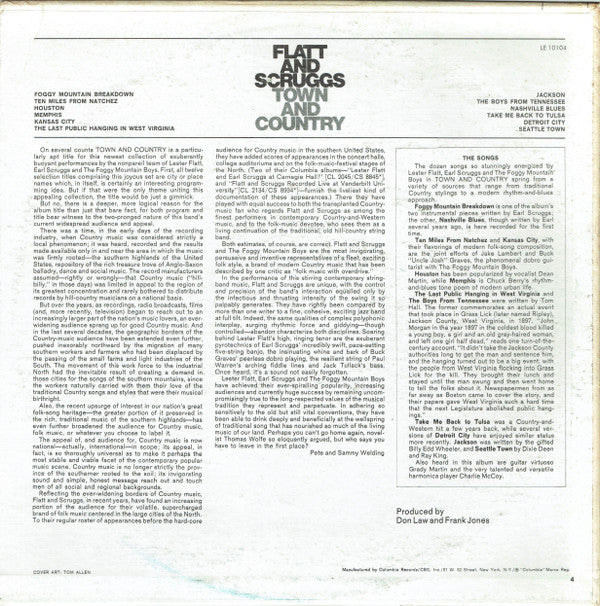Master Release: Town And Country by Flatt & Scruggs