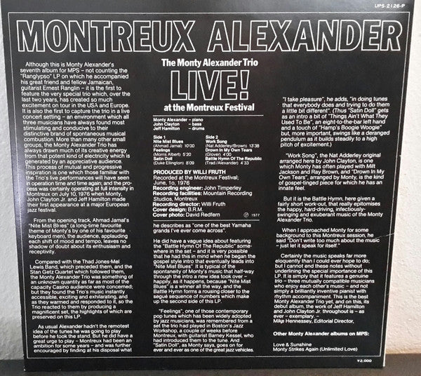 Montreux Alexander - Live! At The Montreux Festival