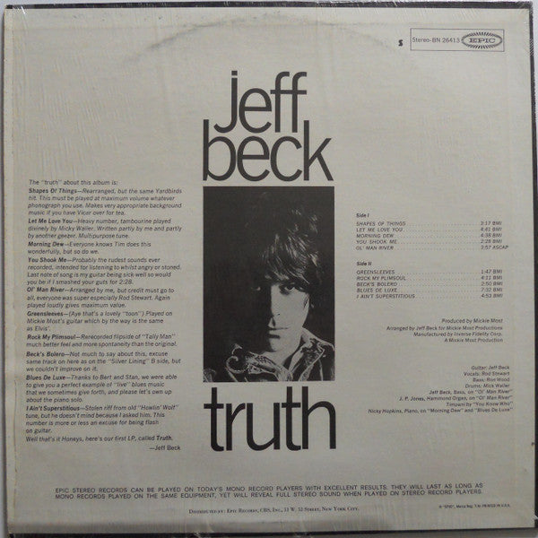 Release: Truth-Vinyl-US-None-PE 26413, BN 26413, 26413-13652198