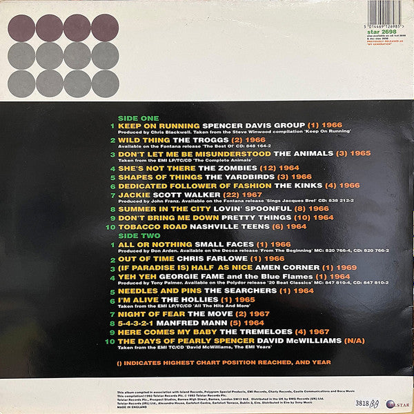 Release: My Generation - 20 Sixties Classics From The Modern World-Vinyl-UK-1993-star 2698, STAR 2698-28347274