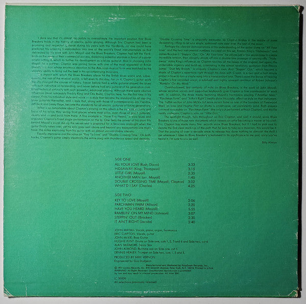 Release: Blues Breakers-Vinyl-US-1977-LC 50009-17024235