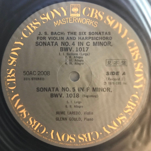 The Six Sonatas For Violin And Harpsichord