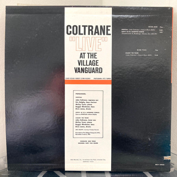 Release: "Live" At The Village Vanguard-Vinyl-US-1980-A-10, AS-10, MCA 29009-18121264