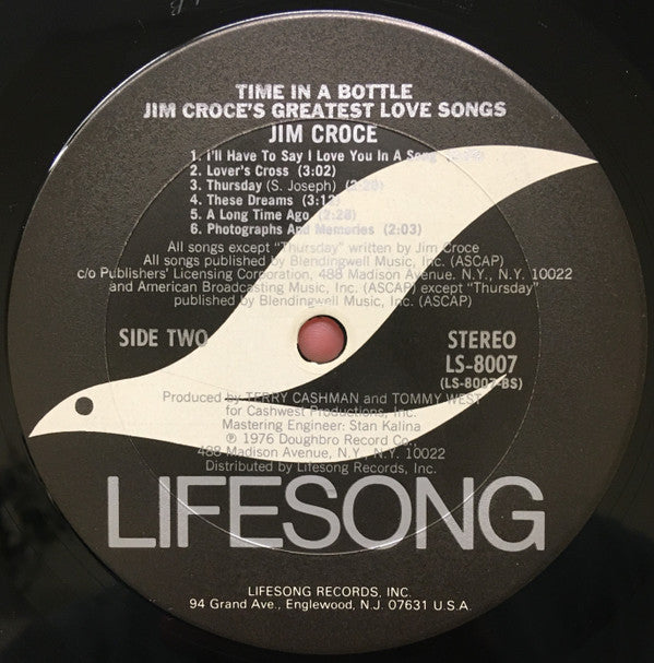Time In A Bottle, Jim Croce's Greatest Love Songs