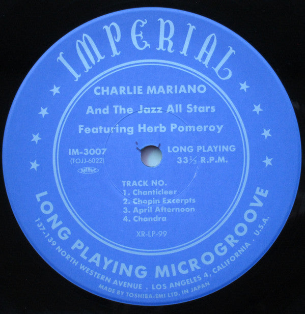 Modern Saxophone Stylings Of Charlie Mariano With His Jazz Group