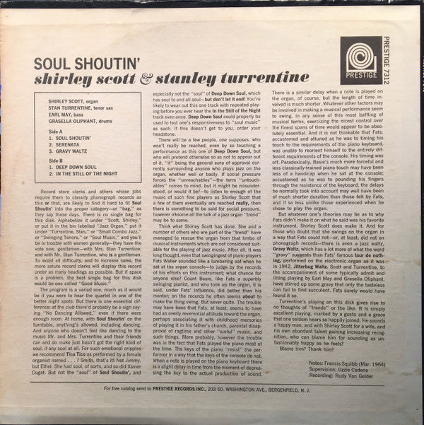 Master Release: Soul Shoutin' by Shirley Scott