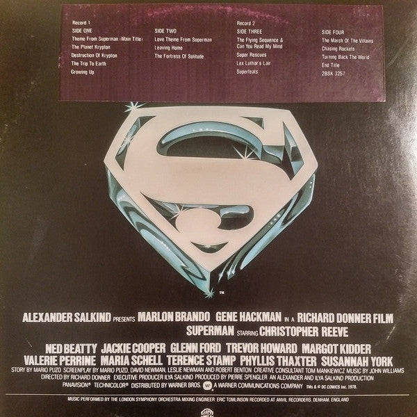 Release: Superman The Movie (Original Sound Track)-Vinyl-US-1978-2BSK 3257-11833774
